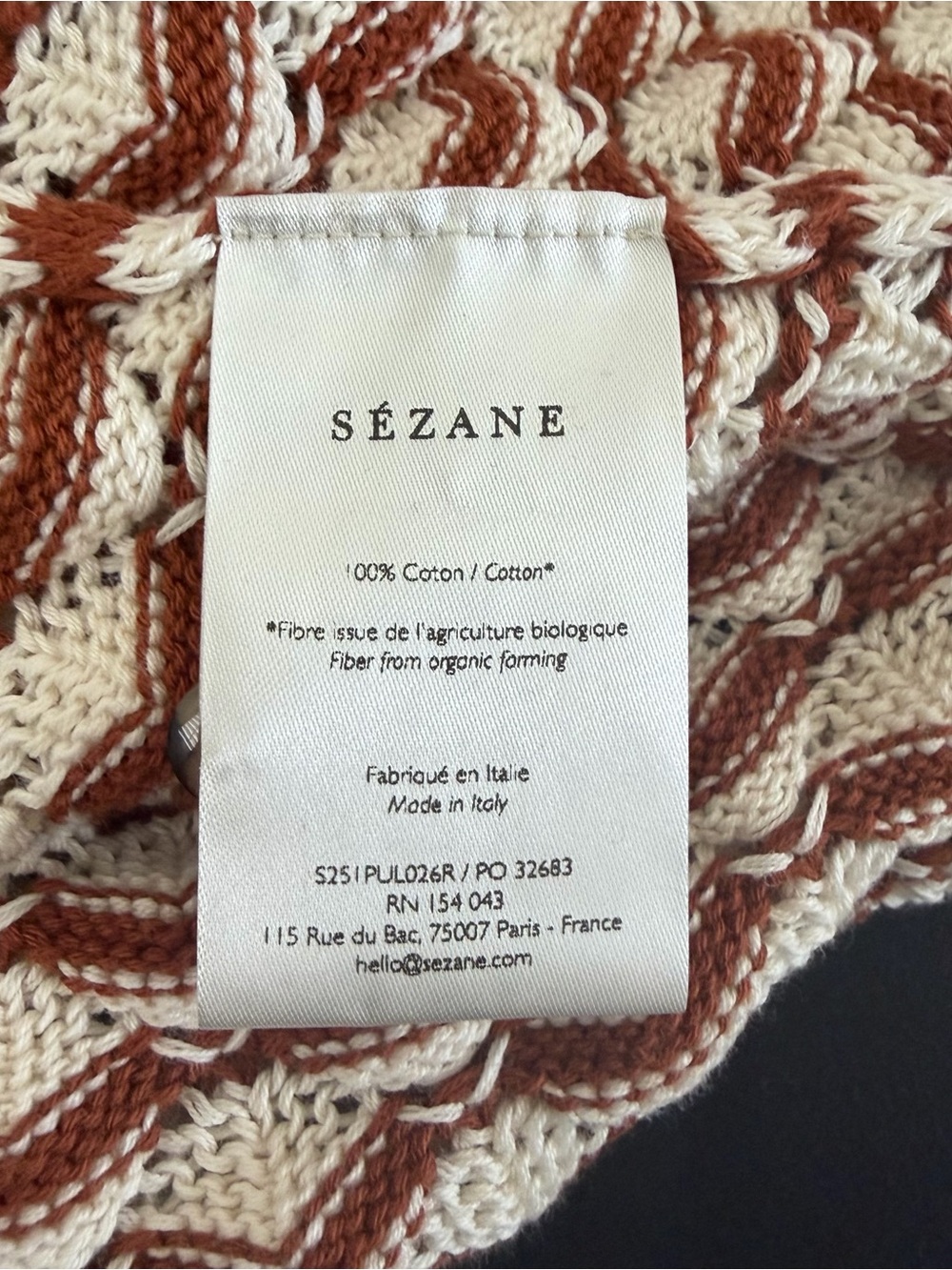 Sézane Mae Jumper blouse Top M - Picture 8 of 11